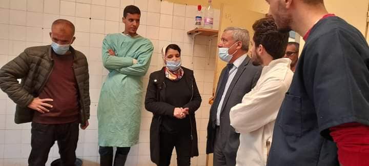 Visite de monsieur le recteur à la station expérimentale