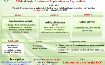 workshops Méthodologie, Analyses et Applications en Phytochimie
