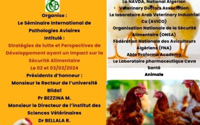 Séminaire international de Pathologie Aviaire: Stratégie de lutte et Perspectives de Développement ayant un impact sur la Sécurités Alimentaire