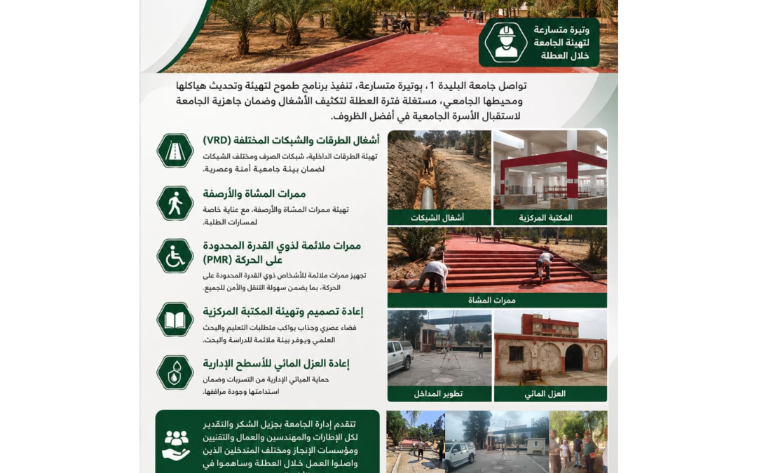 تواصل تهيئة وتحديث هياكلها