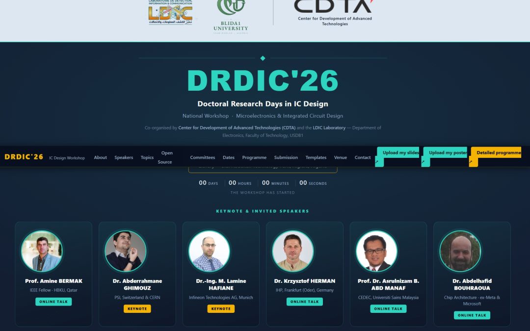 الورشة الدكتورالية حول تصميم الدارات المدمجة DRDIC’26